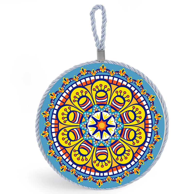 Factory Supply Thermal Transfer Printing 17cm Mandala Ceramic Heat Insulation Pot Mat Home Pot Mat European Style