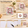 12pcs Flower Goblin Folded Diamond Art Greeting Cards DIY 12 Pack with Envelopes