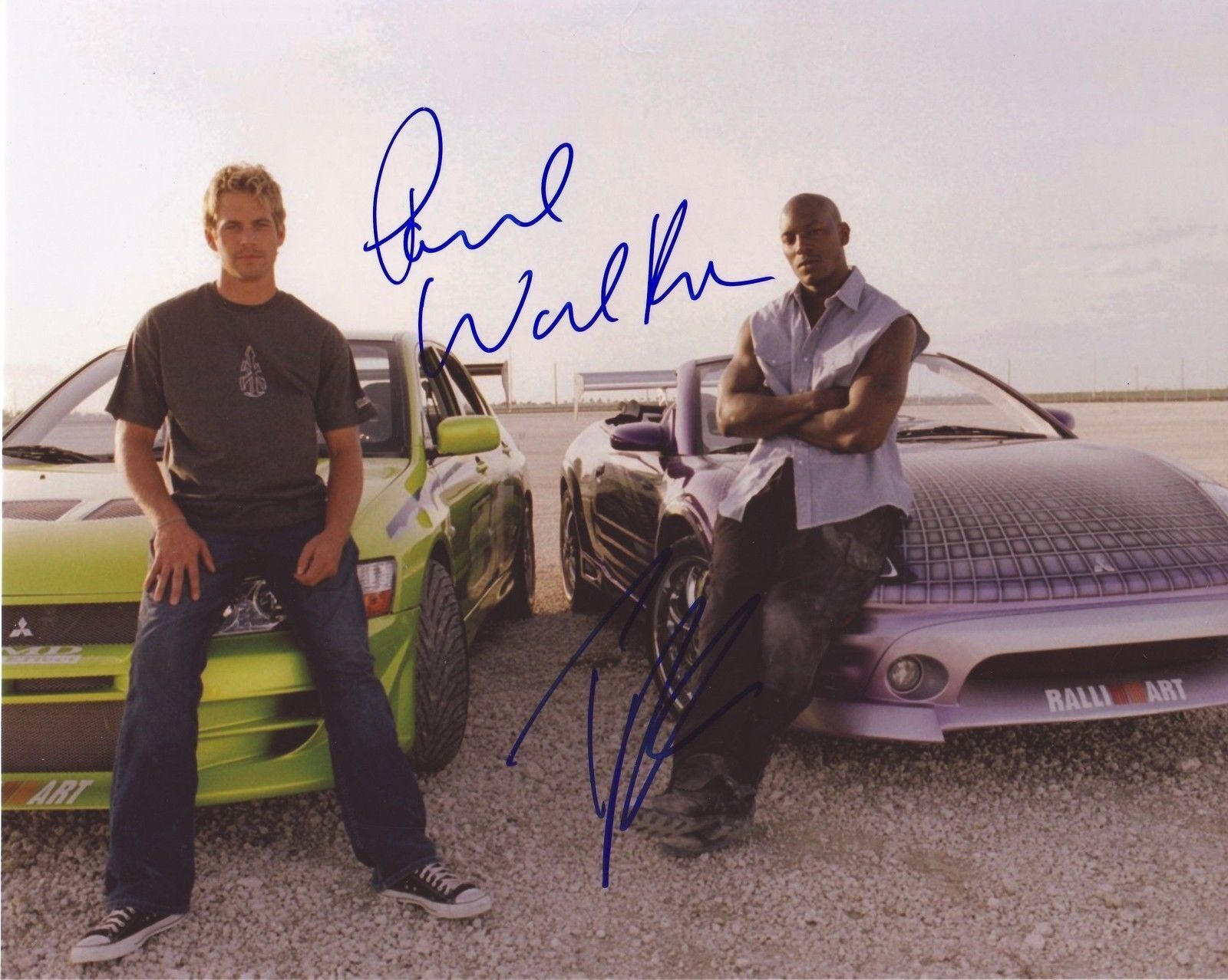 FAST & FURIOUS - PAUL WALKER & TYRESE GIBSON AUTOGRAPH SIGNED PP Photo Poster painting POSTER