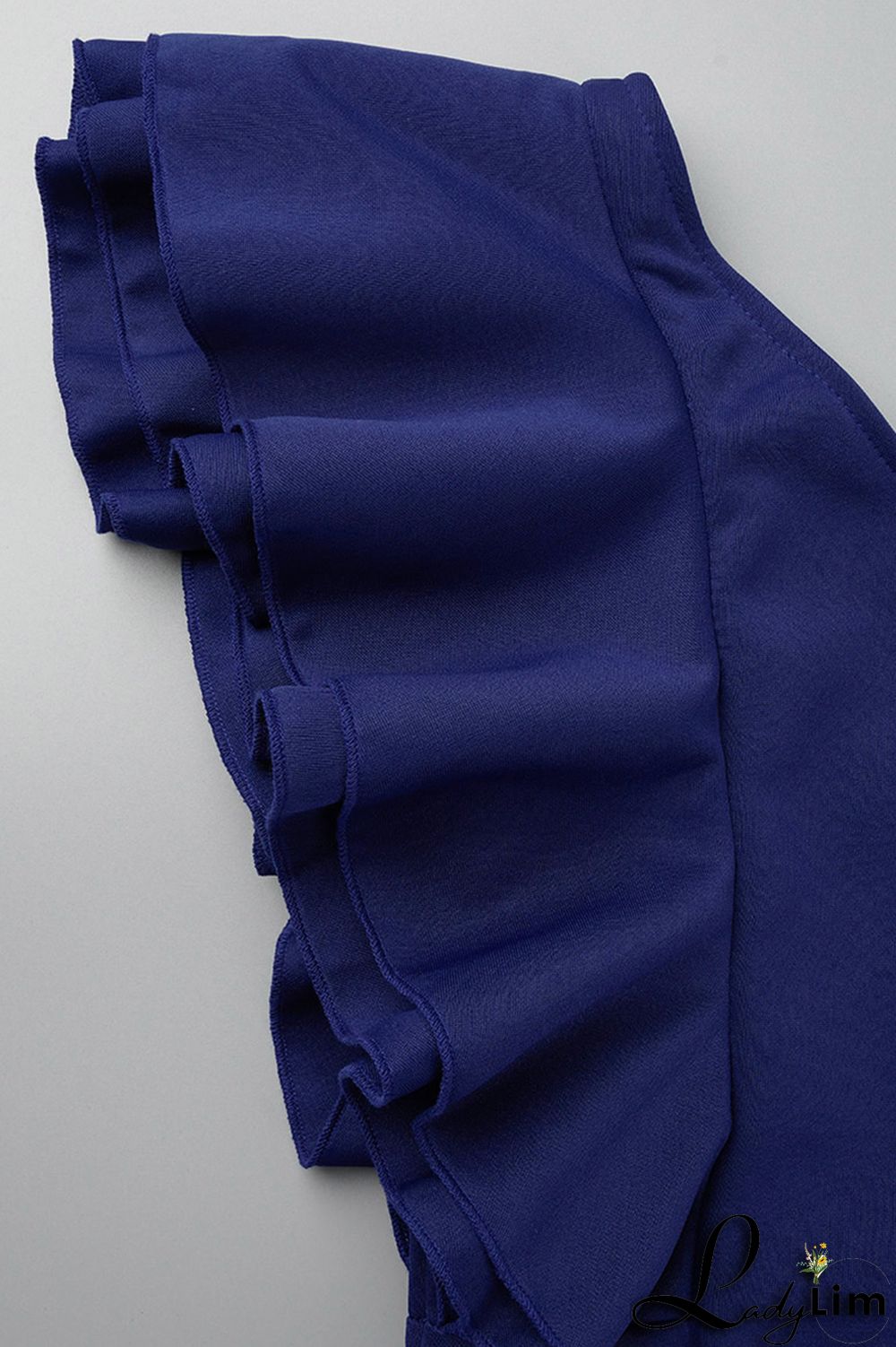 Yellow Fashion Sexy Solid Patchwork Backless One Shoulder Evening Dress