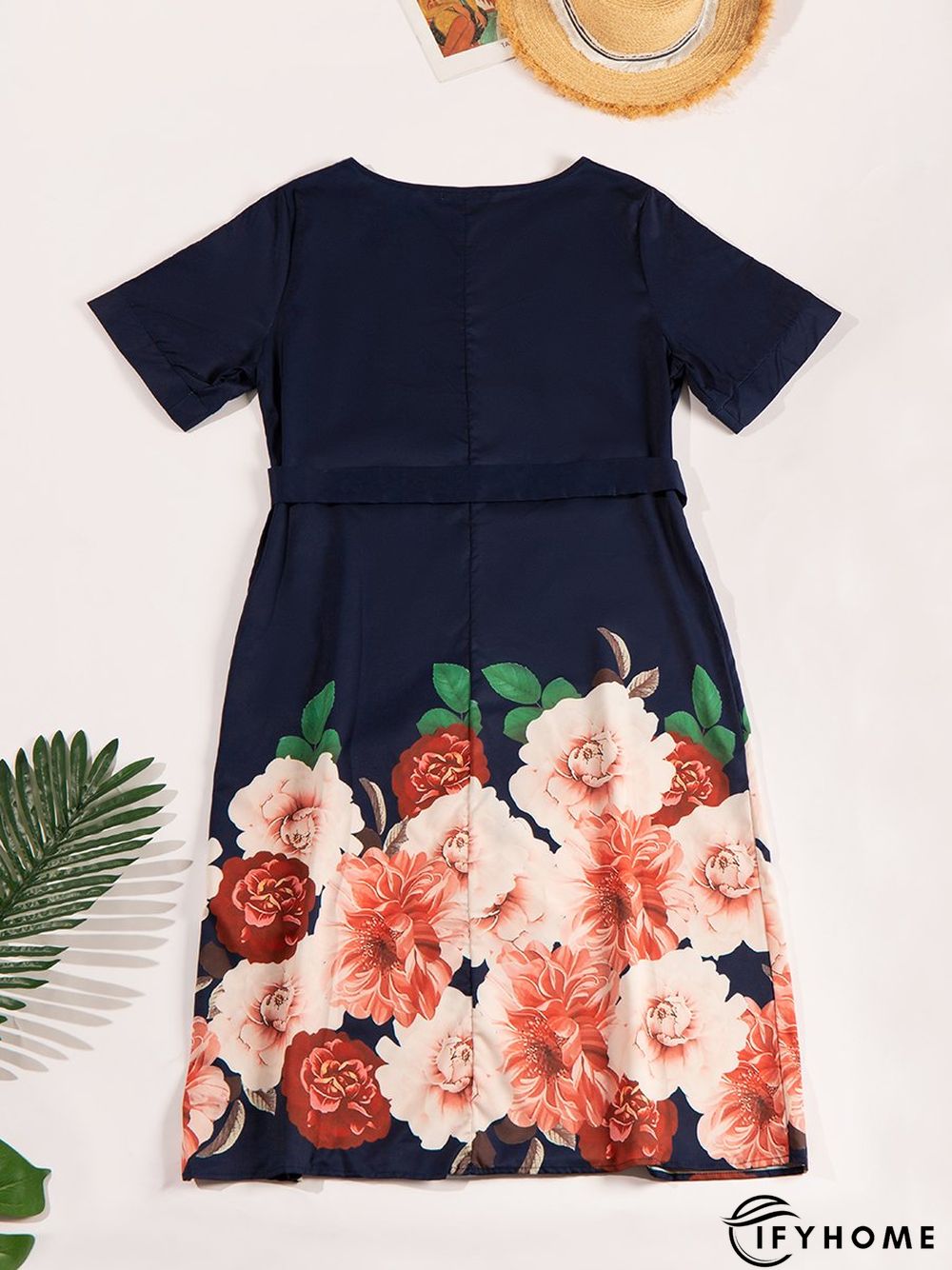 Round Neck Short Sleeve Weaving Dress | IFYHOME