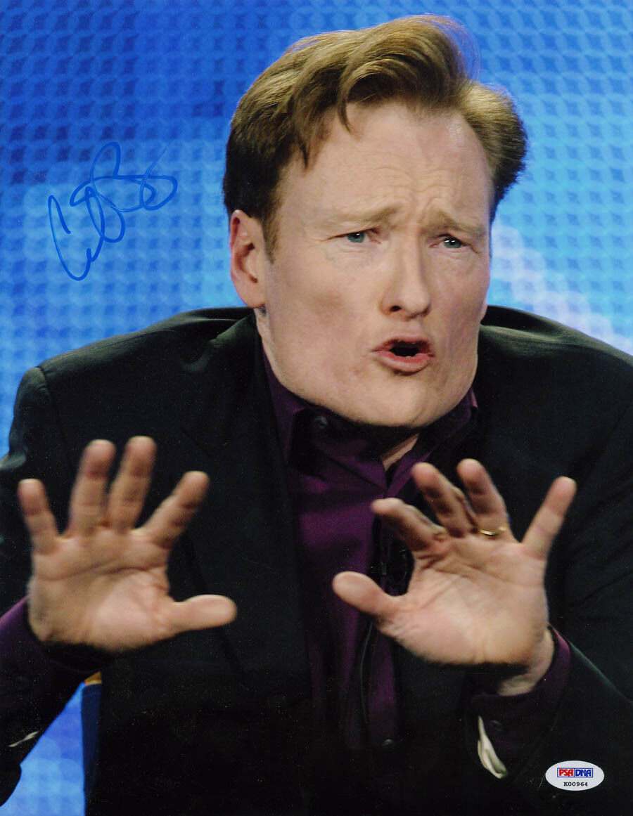 Conan O'Brien SIGNED 11x14 Photo Poster painting Late Night With Conan PSA/DNA AUTOGRAPHED