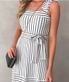 Striped Dress New Bohemian Suspender Dress