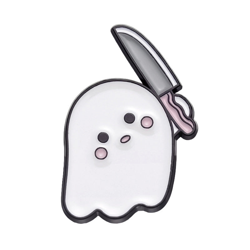 Cartoon Style Cute Pin Ghost Alloy Stoving Varnish Women’s Brooches
