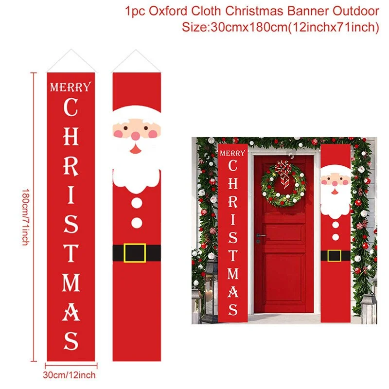 Nutcracker Soldier Christmas Door Banner Ornament Santa Claus Merry Christmas Decorations For Home Navidad Gift New Year 2022