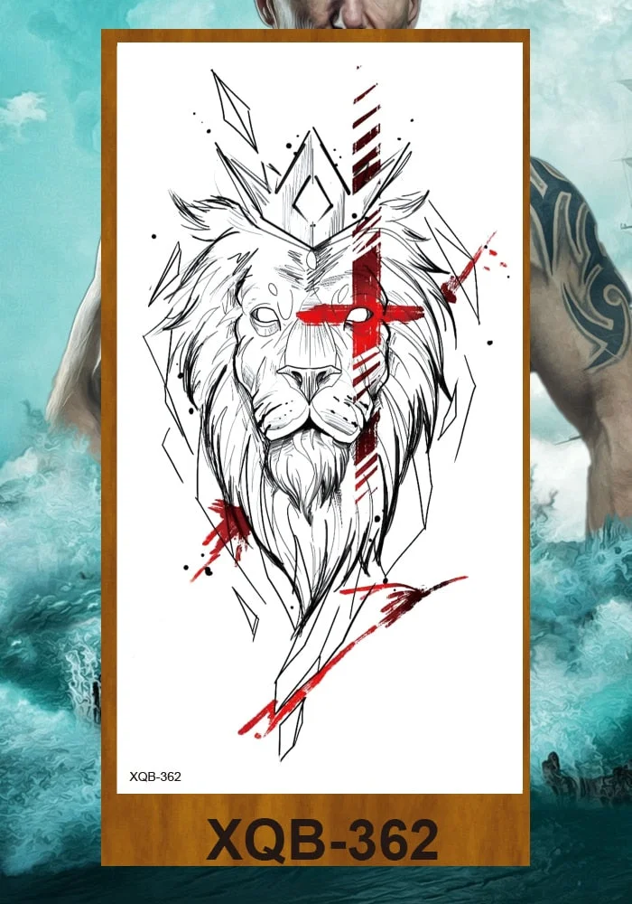 Sexy Fake Tattoo for Woman Large Leg Thigh Body Tattoo Stickers Waterproof Temporary Tattoos Peony Lotus Flowers Fish Dragon