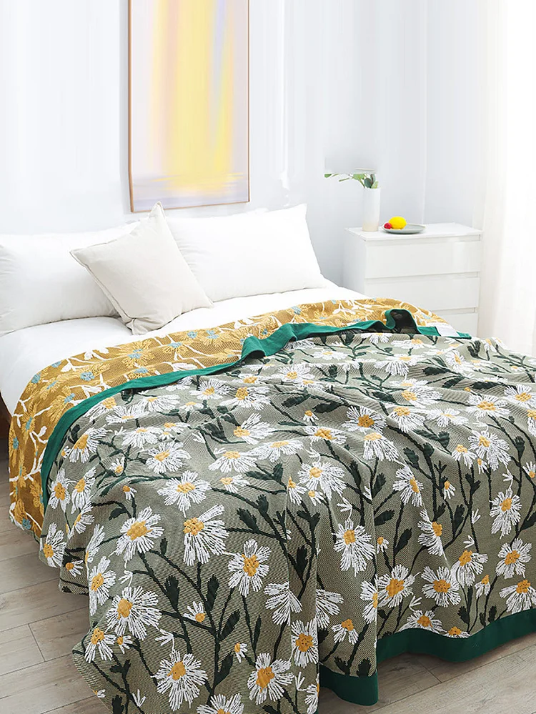 Flower Nap Blanket Cotton Sofa Four Seasons Non-slip Cover Cloth Blanket