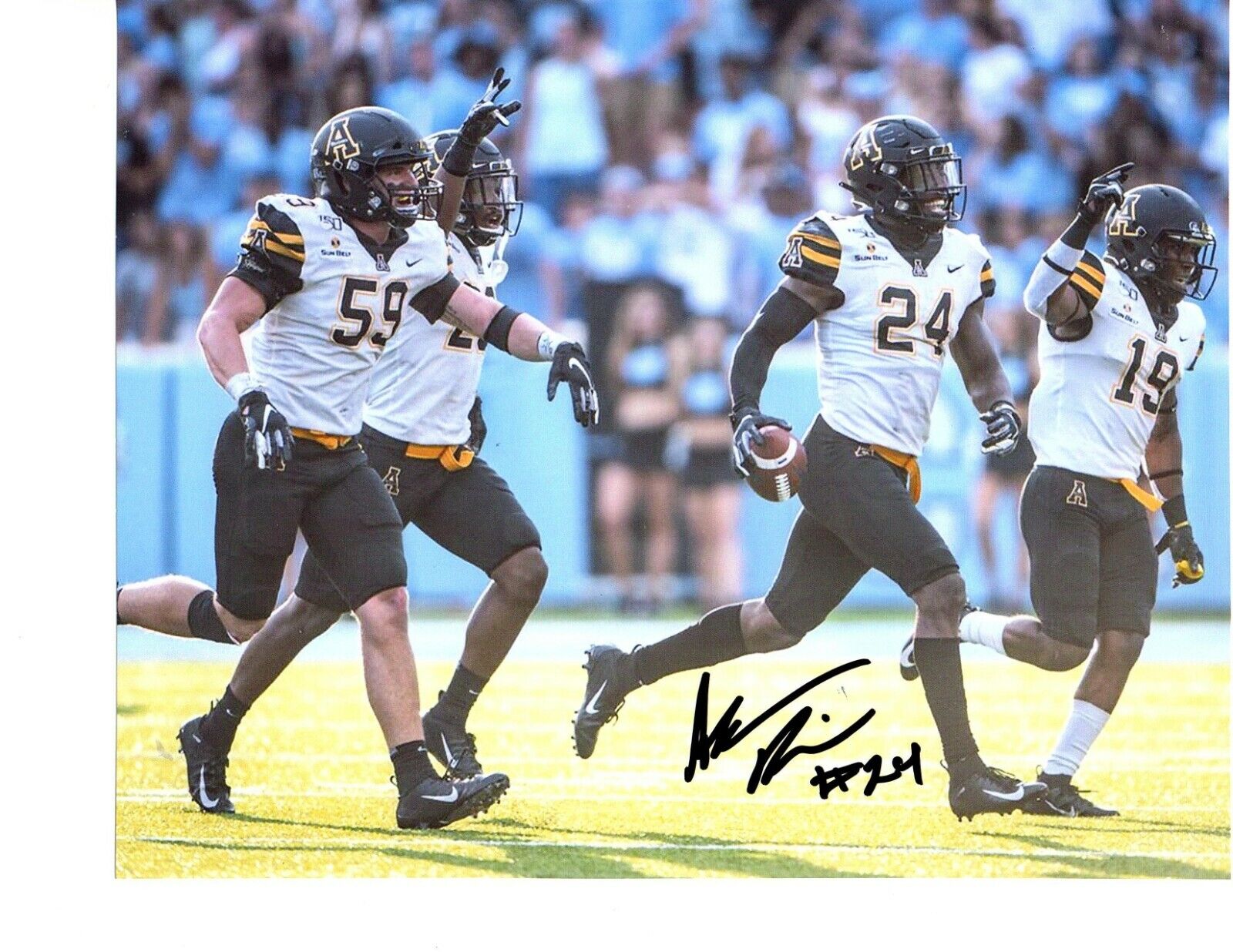 Akeem Davis-Gaither Appalachian State signed autographed 8x10 football Photo Poster painting c