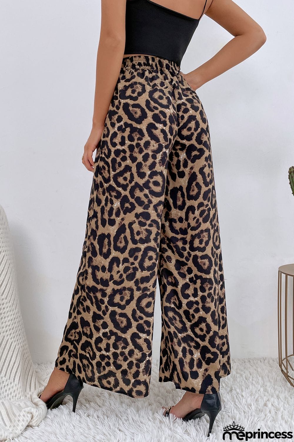 Printed Wide Leg Long Pants