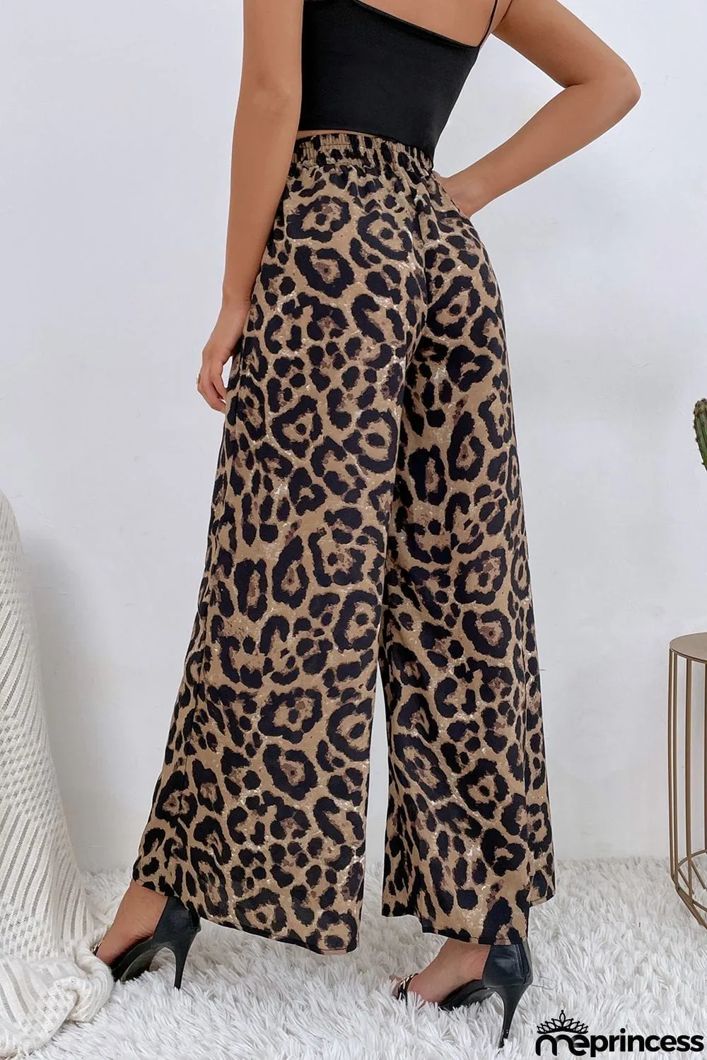 Printed Wide Leg Long Pants