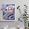 >SALE<Beauty Tiger 5D DIY Full Round Drill Diamond Painting Manual Mosaic Crafts