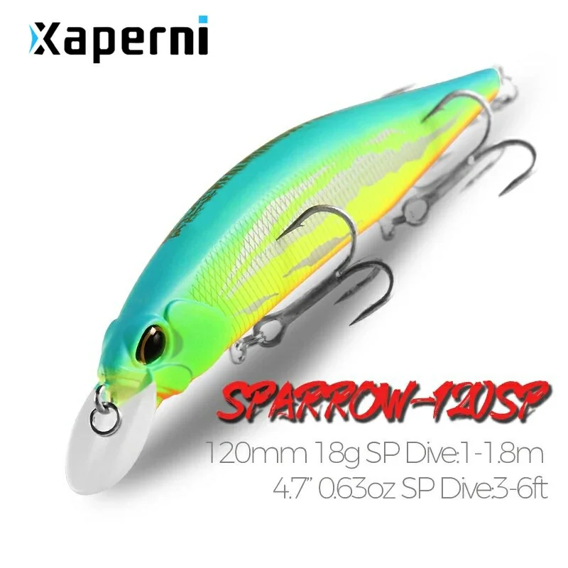 Xaperni 12cm 18g hot model fishing lures hard bait 10color for choose minnow quality professional minnow depth1-1.8m