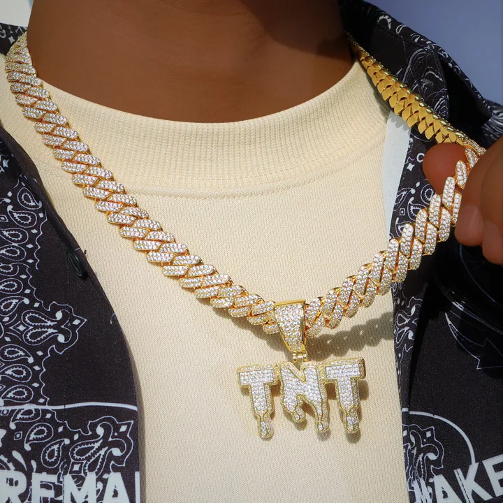 Custom Name Fashion Letter Dripping Wax Pendant