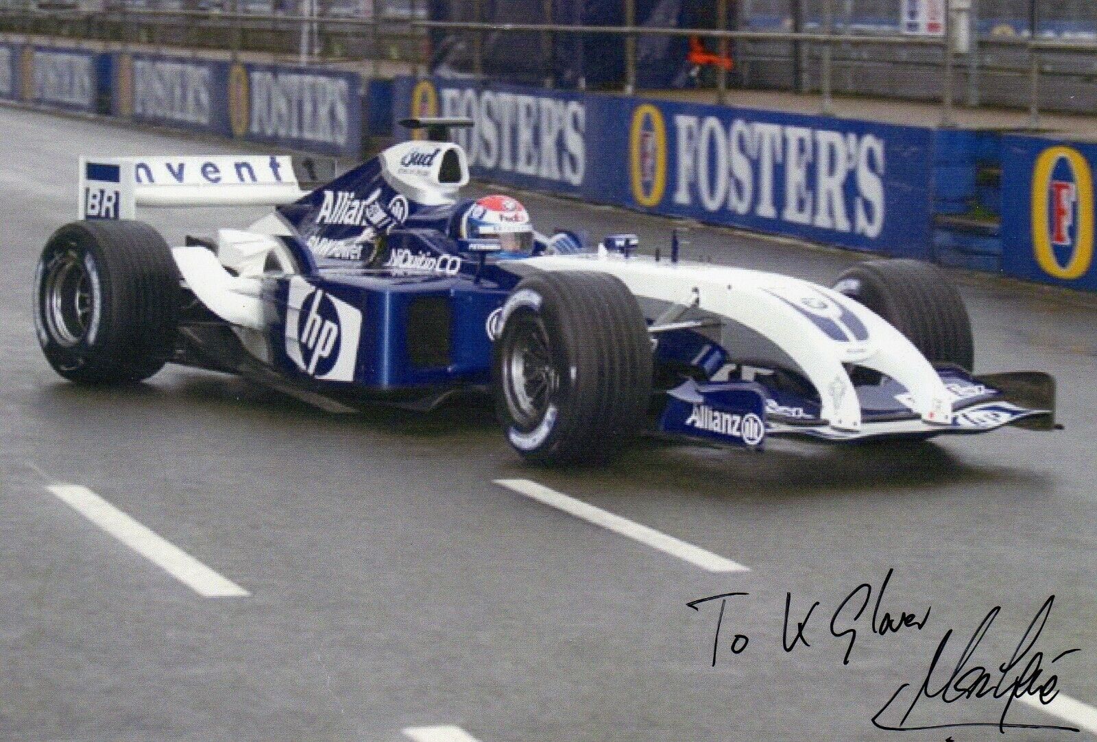 MARC GENE AUTOGRAPH, F1, MOTOR SPORT