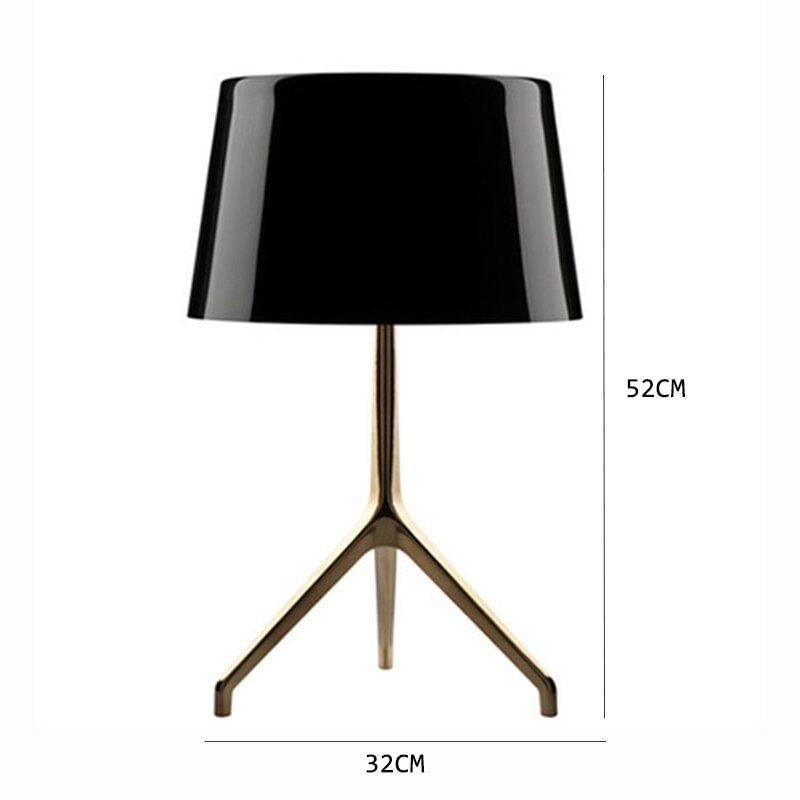 Modern LED Iron Tripod Table Lamp Lighting Postmodern Vertical Table Lamp Living Room Bedroom Bedside Study Decor Light Fixtures