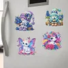 12PCS 2d flache DIY Diamant Kunst Kühlschrank Aufkleber Kits für Wohnkultur (Gnom)