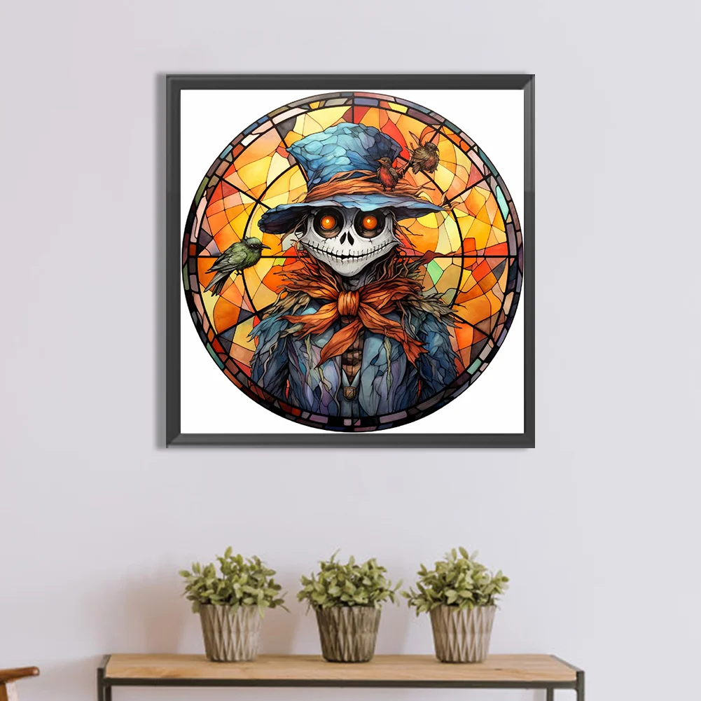 5D DIY Full Round Drill Diamond Painting Scary Hallowee Kit Home Decor