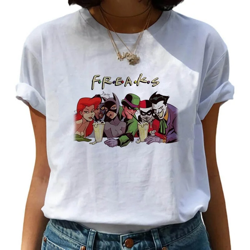 Women Joaquin Phoenix Harajuku Chucky Horror Tshirt Female Funny Joker T Shirt Ulzzang Cartoon T-shirt Graphic Fashion Top Tee