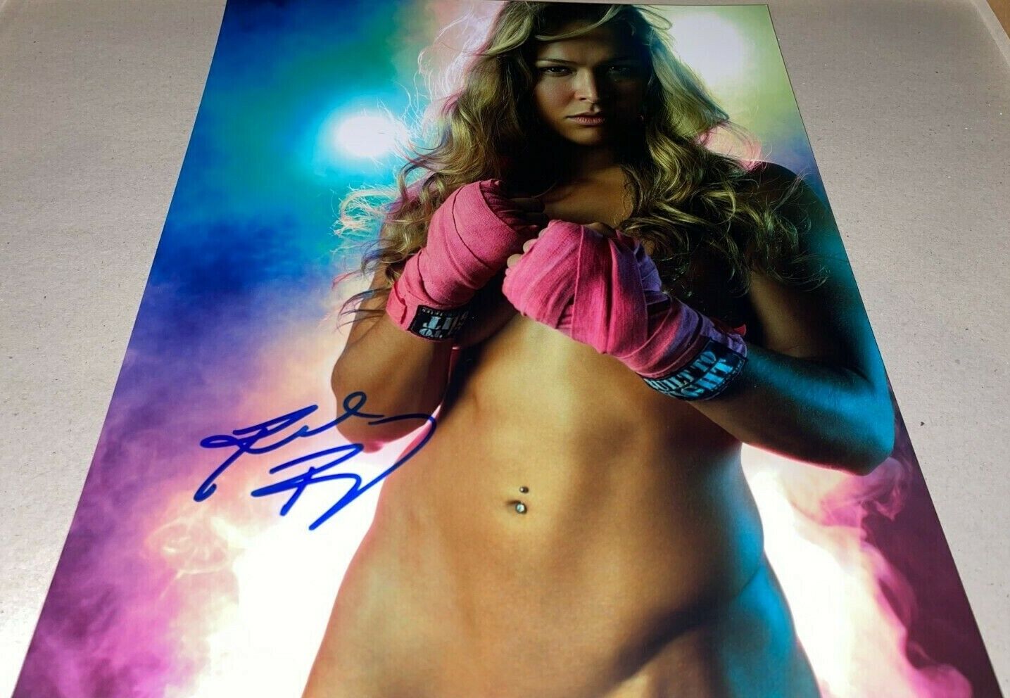 Ronda Rowdy Rousey UFC MMA WWE Actress Signed 11x14 Autographed Photo Poster painting COA 1