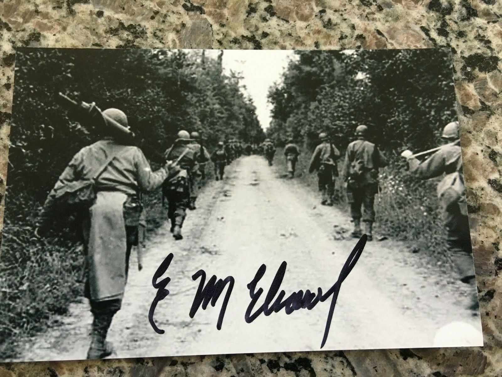 ELIAS ELIASOF 8TH INFANTRY DIVISION HURTGEN FOREST VETERAN RARE SIGNED Photo Poster painting