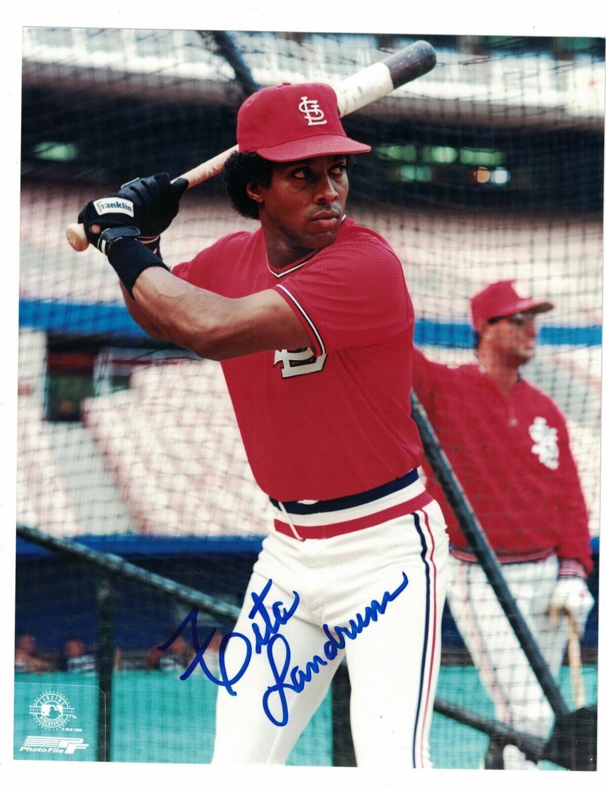 Tito Landrum St. Louis Cardinals Signed 8x10 Baseball Photo Poster painting W/Our COA LML50