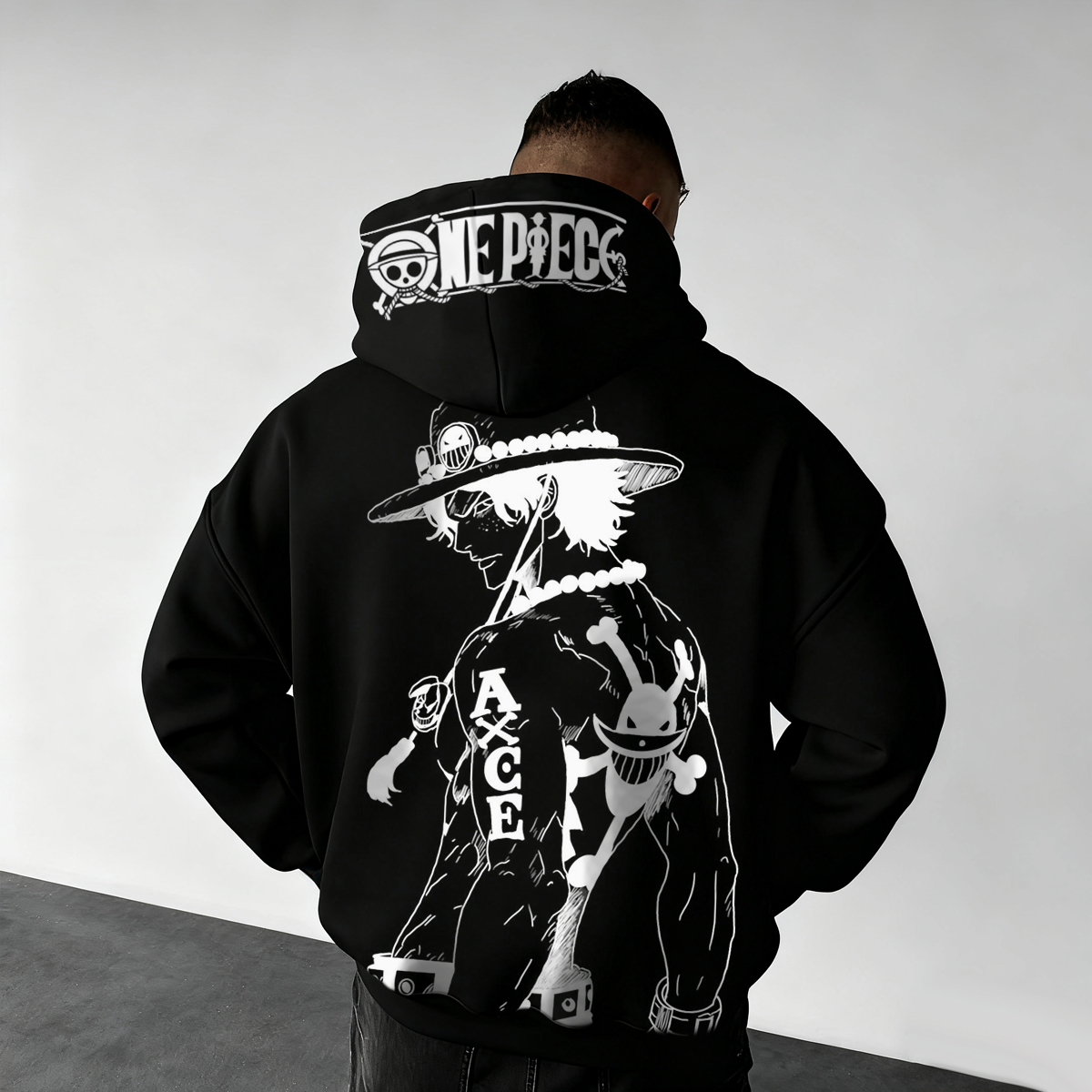 Anime-Inspired Print Casual Hoodie