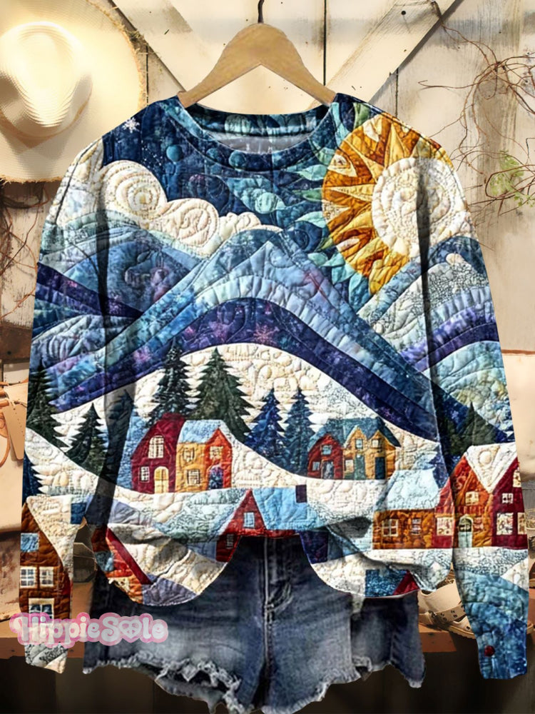Women’s Christmas Winter Prints Casual Crew Neck Sweatshirt Multicolor / S