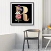 Diamond Painting-DIY Full Round Drill Letter R
