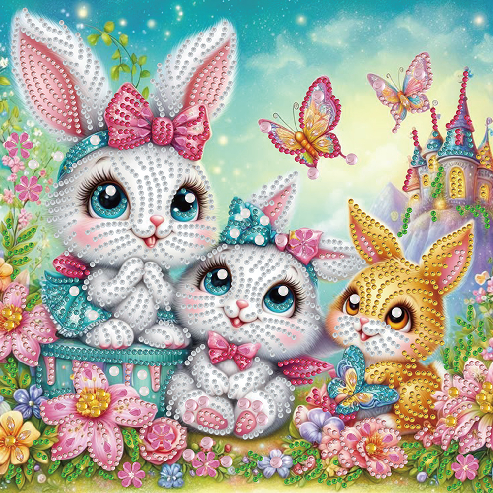 Rabbit 30*30cm(canvas) special shaped drill diamond painting