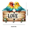 Diamond Painting Wooden Love 3 Hooks Diamond Painting Hook Rail for Wall