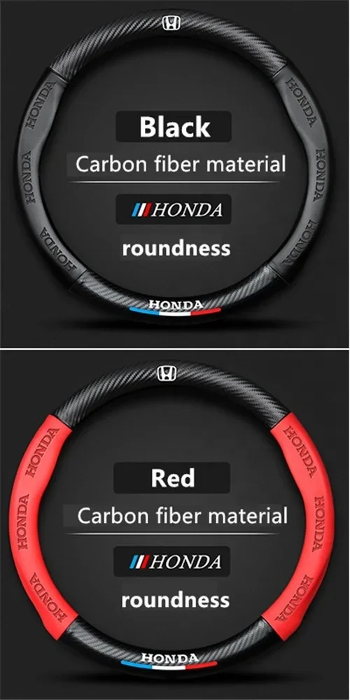 Car steering wheel cover genuine leather carbon fiber pattern special handle cover