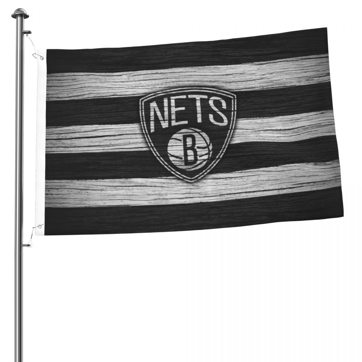 Brooklyn Nets Wooden Texture 2x3 FT UV Resistant Flag