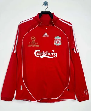 2006/2007 Retro Long Sleeve Liverpool Home Football Shirt 1:1 Thai Quality