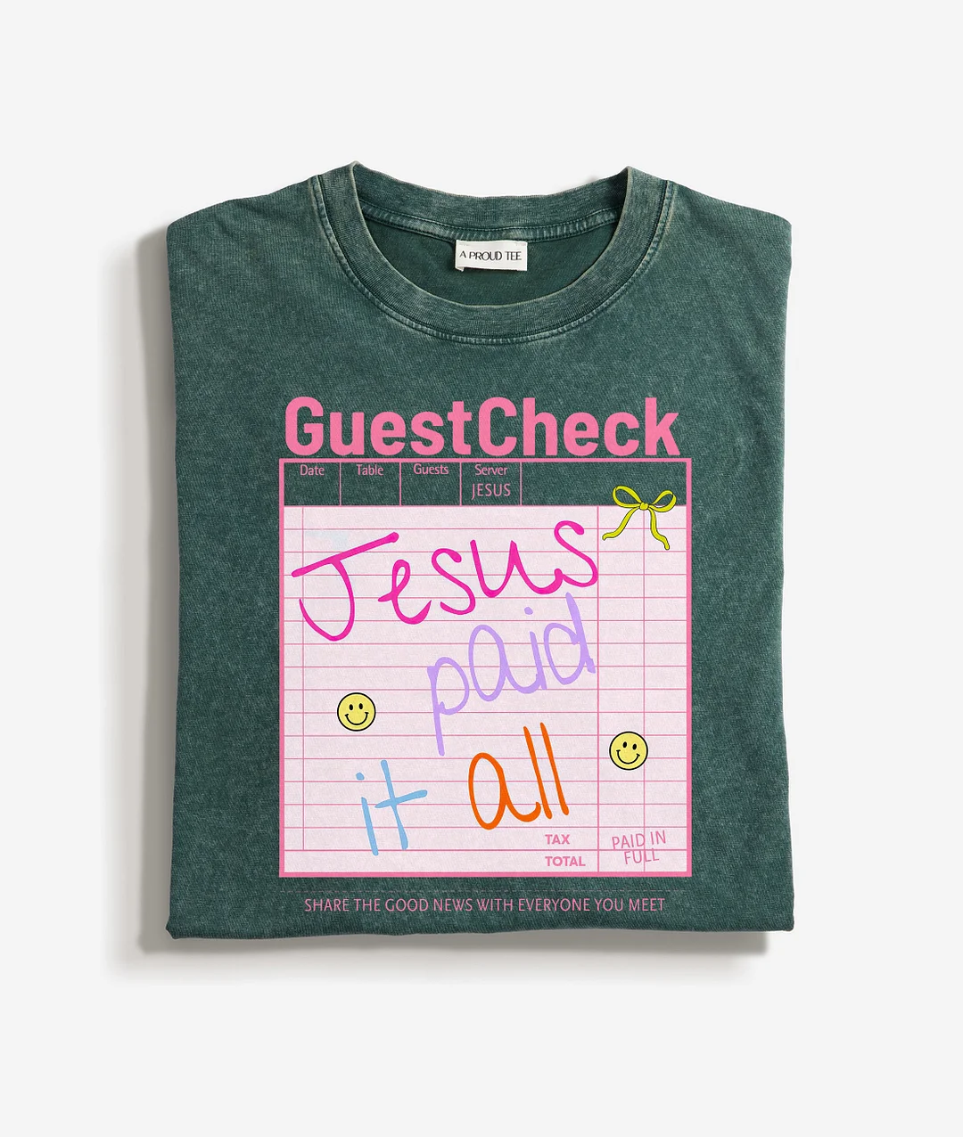 Easter Bill Jesus Paid It All Washed T-shirt