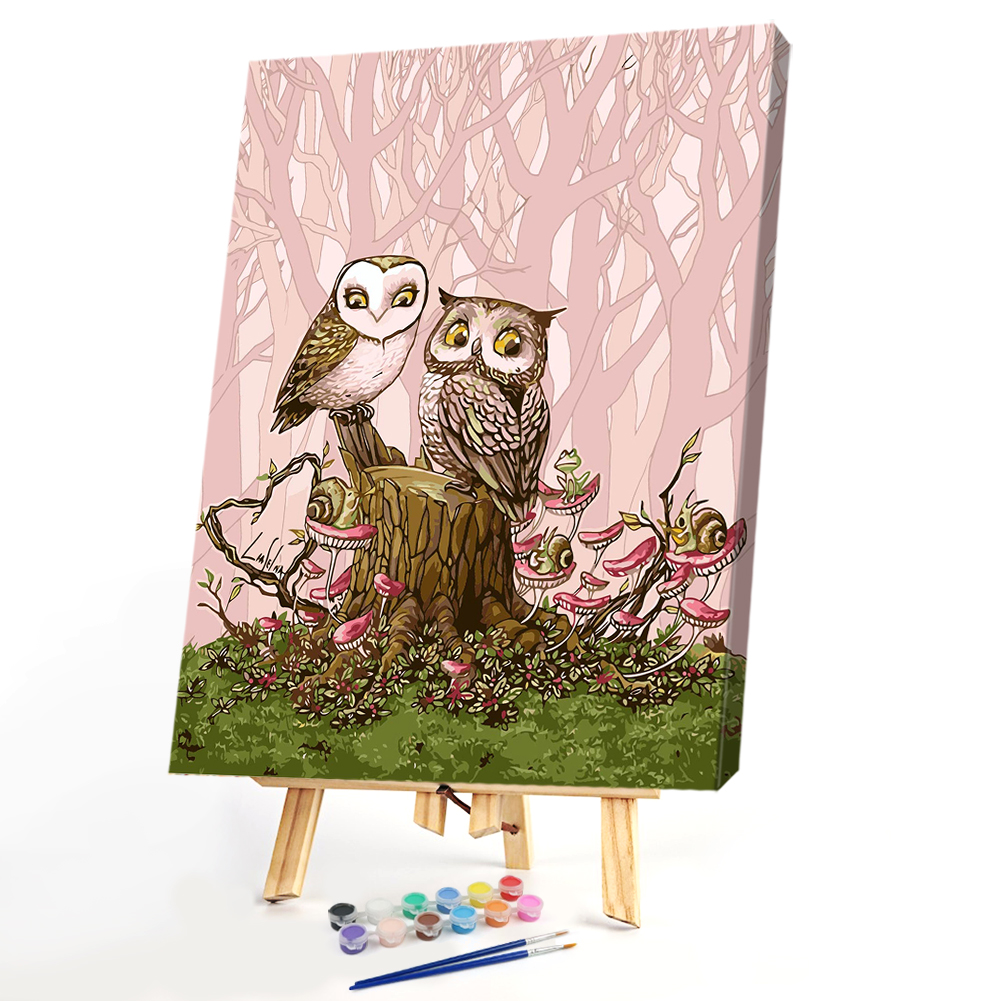 

40*50CM Paint By Numbers-Owl on Tree, 501 Original