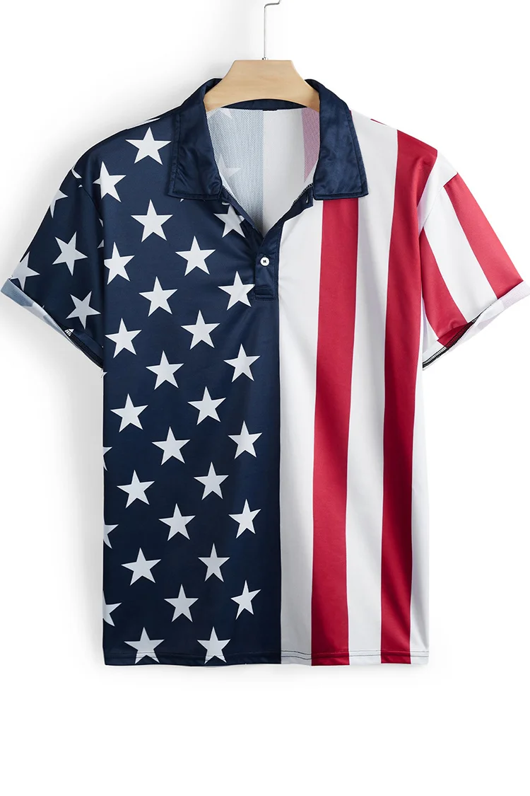 Men's Flag Short Sleeve Shirt