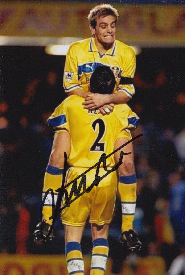 JONATHAN WOODGATE HAND SIGNED 6X4 Photo Poster painting LEEDS UNITED FOOTBALL AUTOGRAPH 2