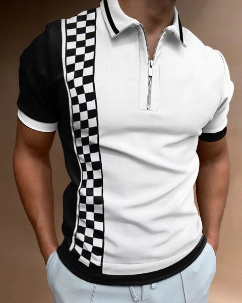 Men's Vintage Totem Print POLO Shirt