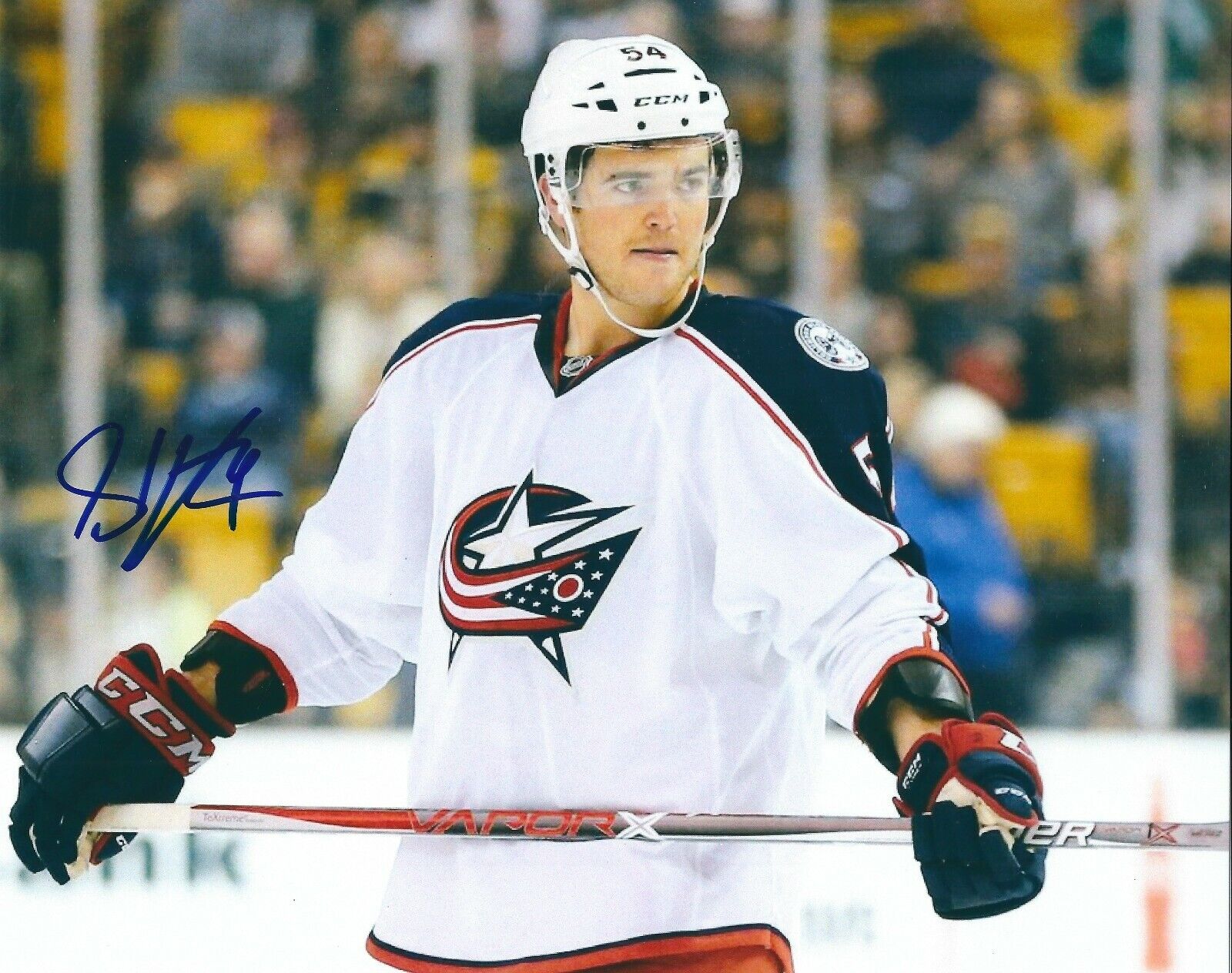 Autographed 8x10 SCOTT HARRINGTON Columbus Blue Jackets Photo Poster painting - COA