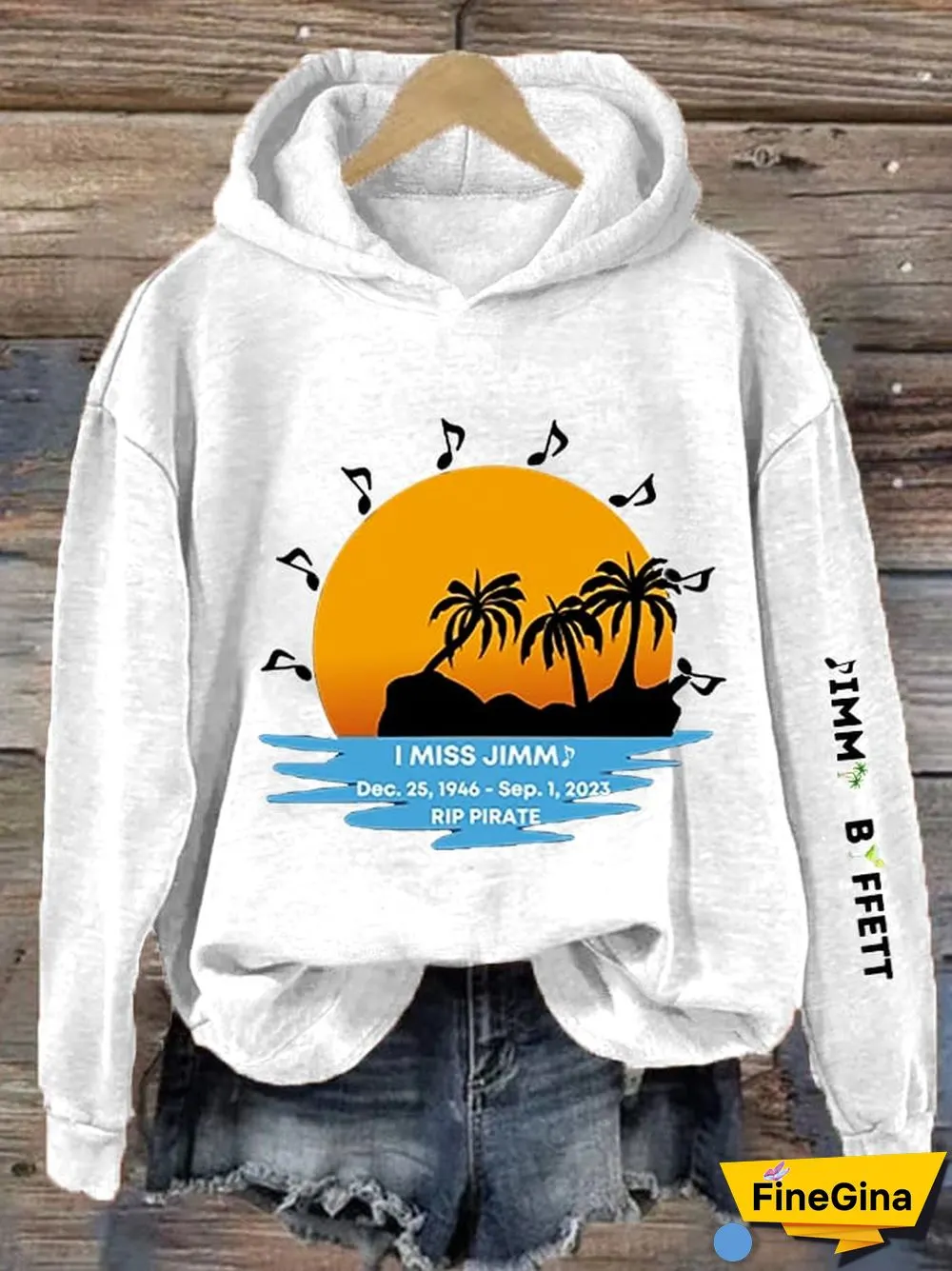 Women's I Miss Rip Jimmy Printed Hooded Sweatshirt