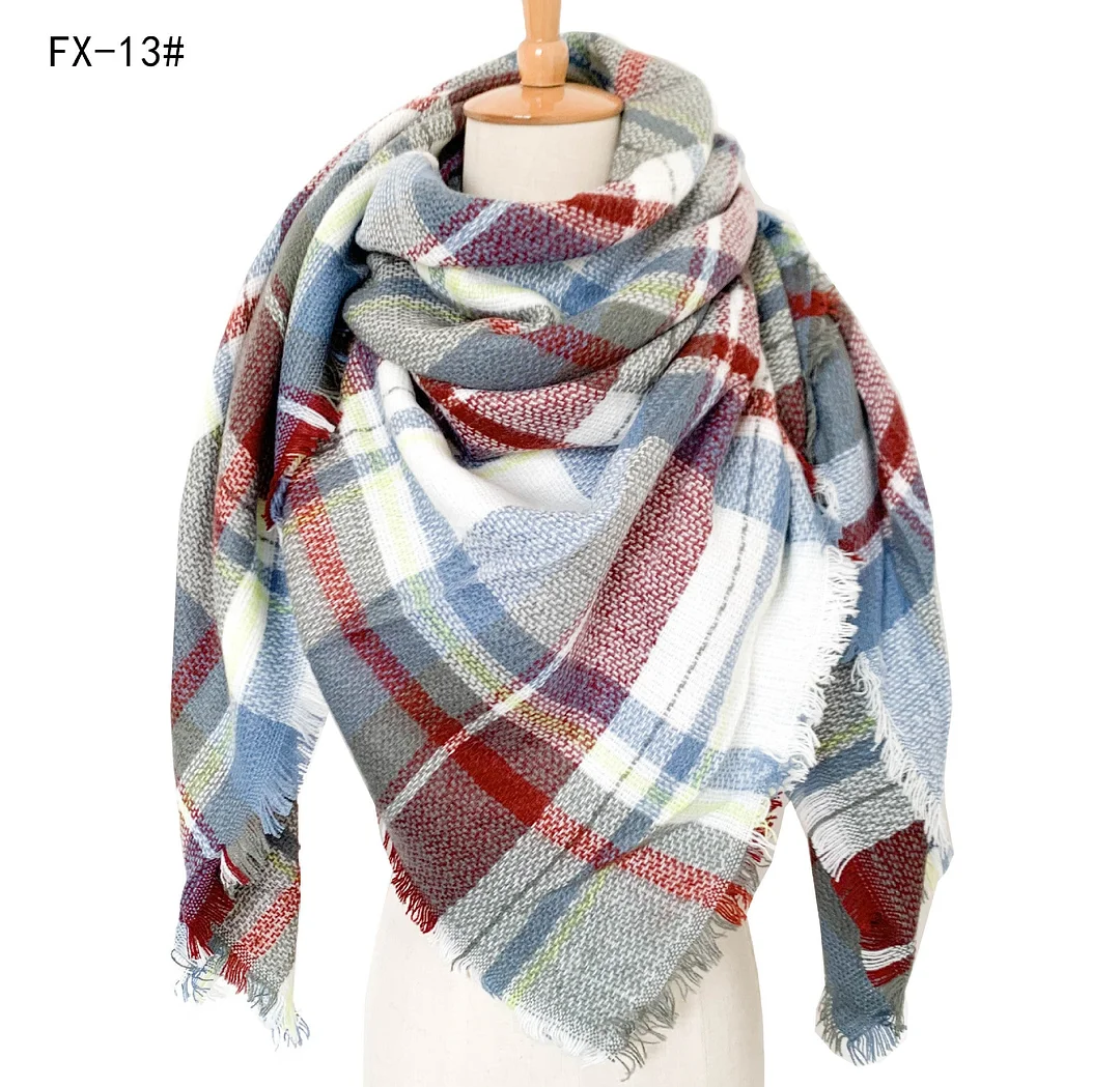 Plaid Pashmina Scarf Winter Scarf For Women