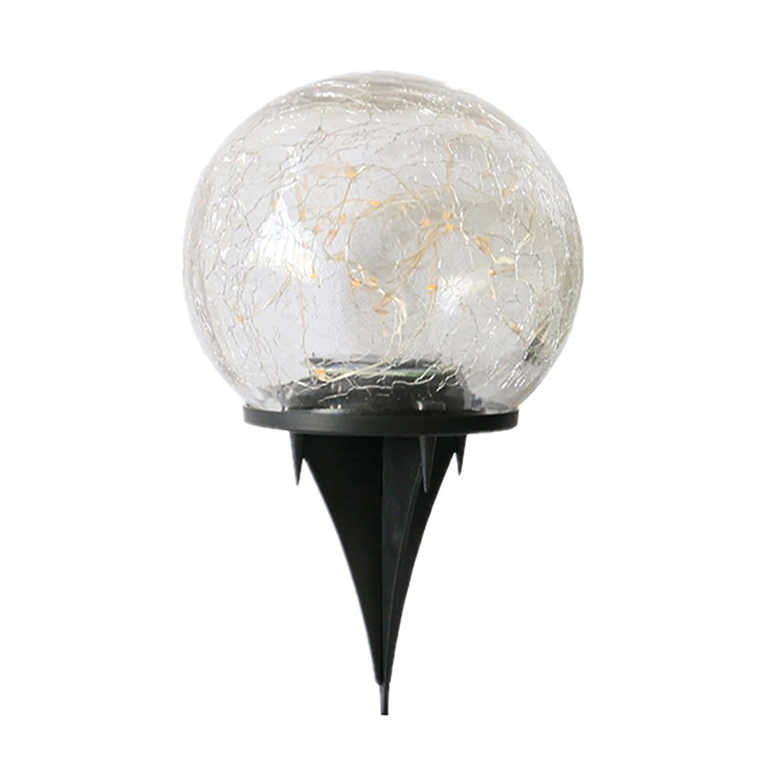 

Solar Crack Glass Ball Lights Waterproof Ground LED Lamp for Outdoor Lawn, 12cm 2pcs, 501 Original