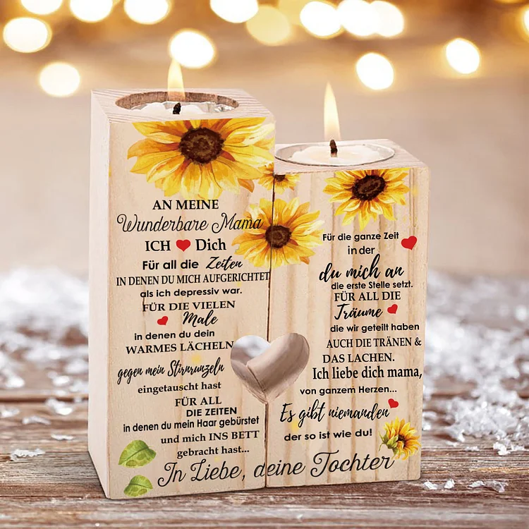 Kettenmachen An Meine Wunderbare Mama von Tochter Kerzenständer - Ich Liebe Dich Sonnenblume Kerzenhalter