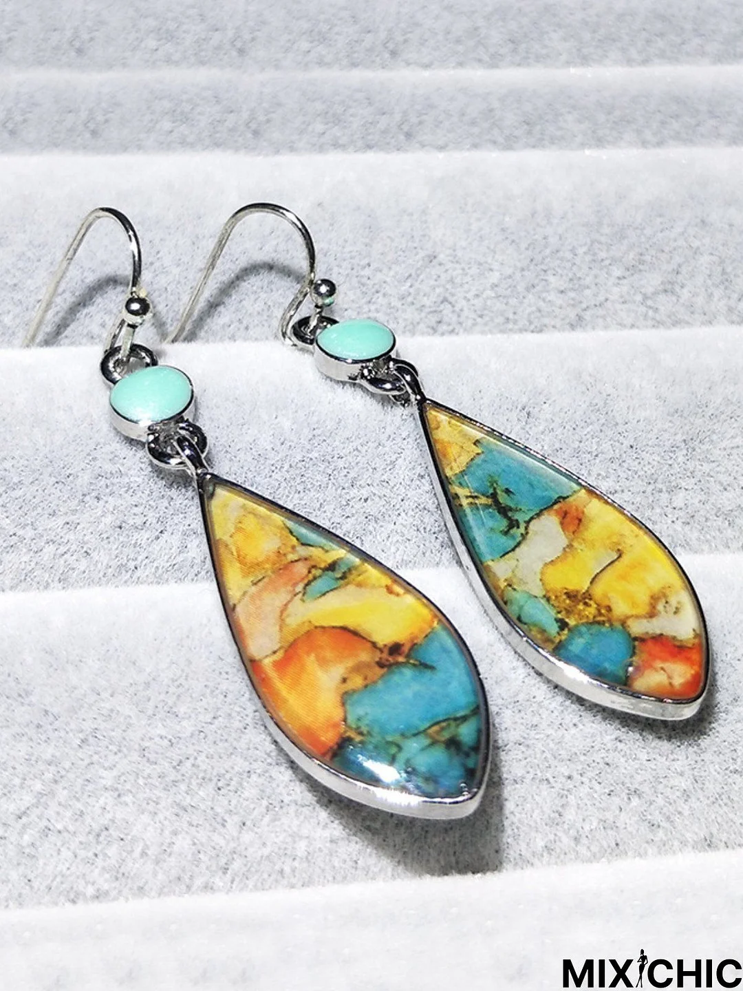 Vintage Colorful Glass Earrings