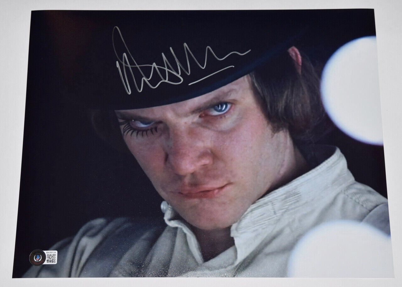 Malcolm McDowell Signed Autograph 11x14 Photo Poster painting A Clockwork Orange Beckett BAS COA