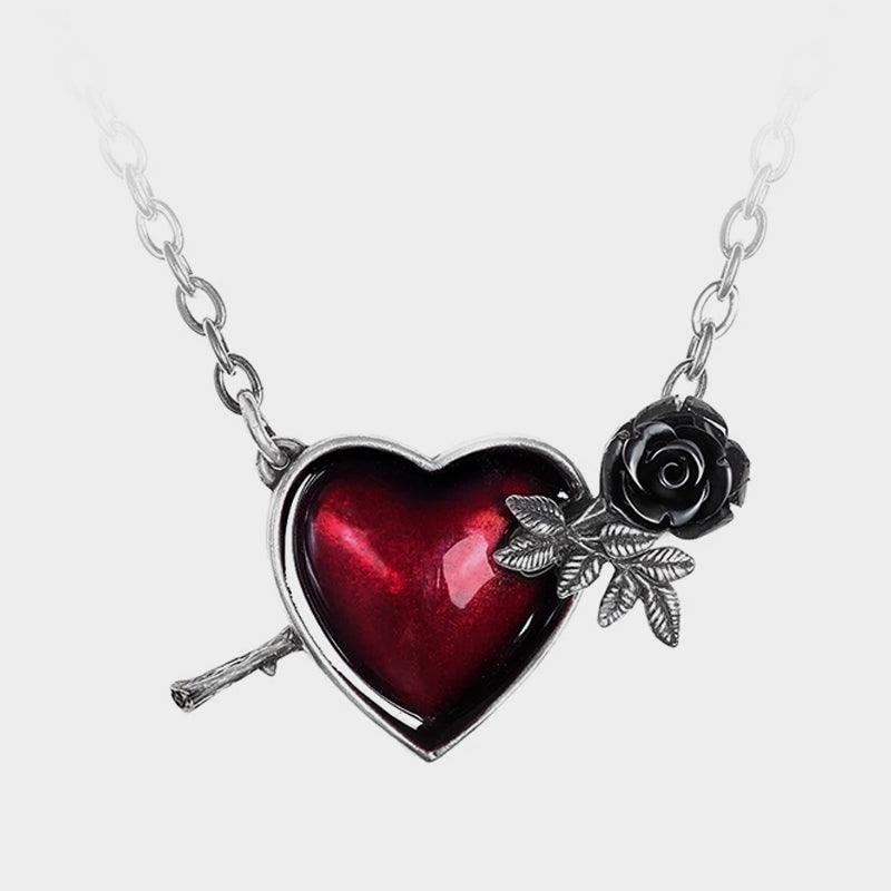 Rose Pierce The Heart Necklace