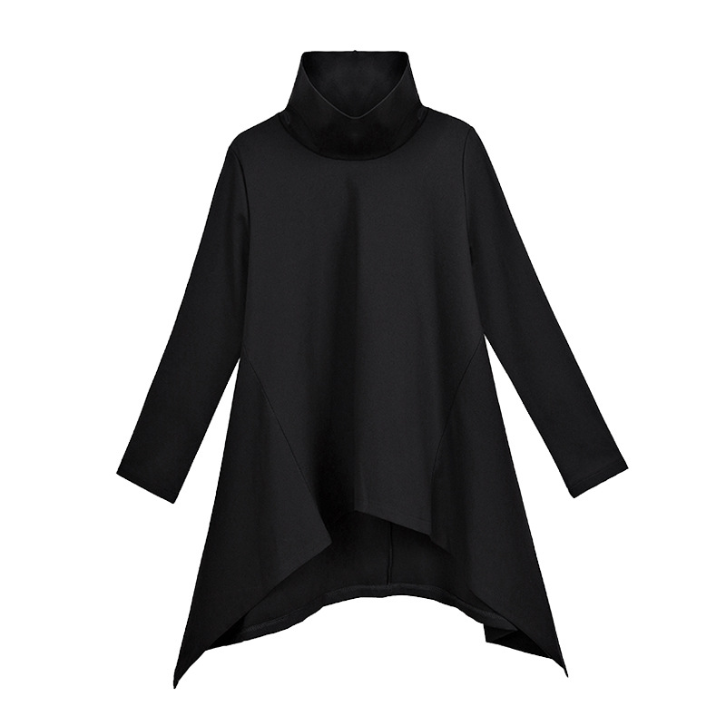 Irregular High Collar Long Sleeve Sweatshirt