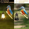 Solar Powered Kingfisher Garden Stake Lantern Outdoor Warm LED Decor