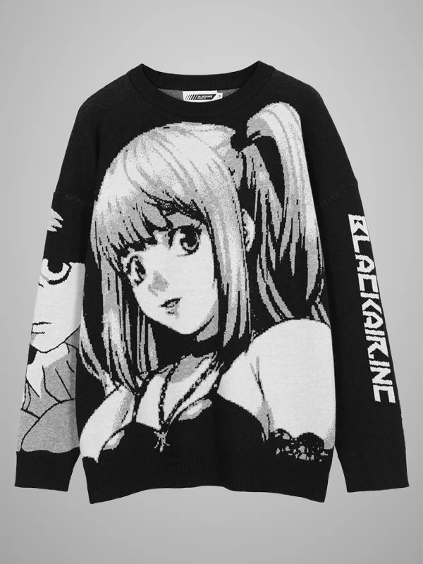 Harajuku Style Anime Graphic Oversize Jumper Sweaters