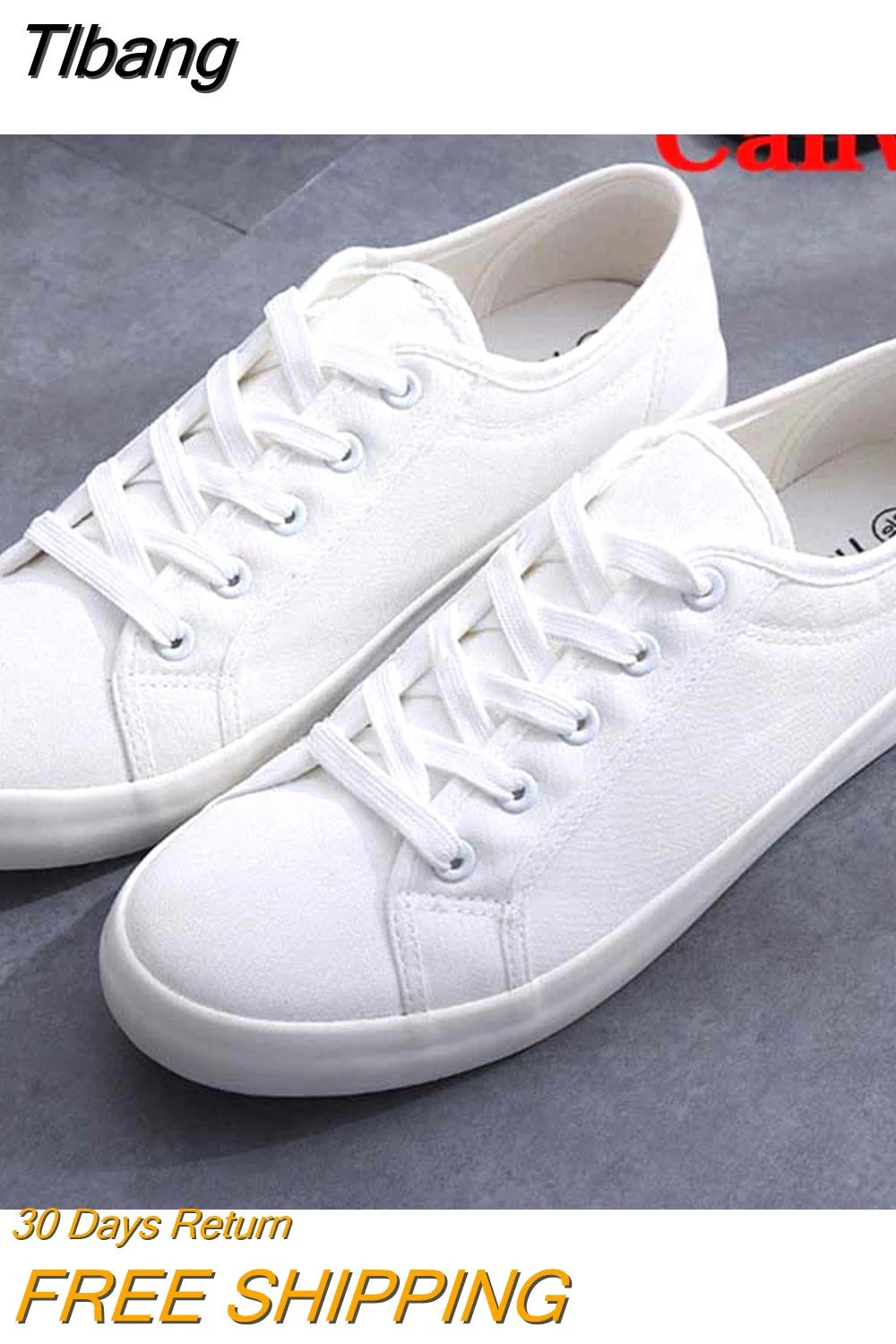 Tlbang White Canvas Shoes Women Summer Sneakers Casual Flats Shoes LadiesTrainers White Sneakers Tenis Feminino 2023